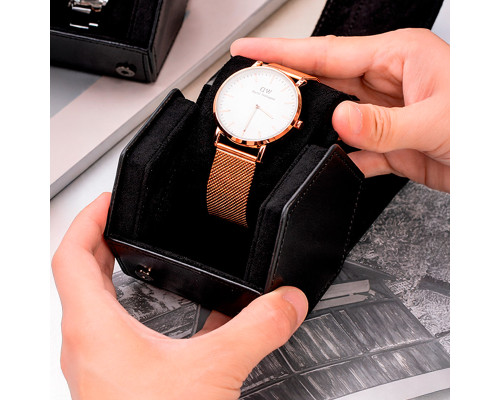 Футляр кейс для наручных часов Casegrace SP01370 органайзер на 1 отделение 8,5*10*8,8 см Black