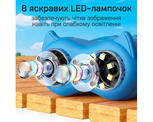 Дитячий цифровий мікроскоп 2 в 1 з біноклем, 1000x, HD 1080P, екран 2,0 дюйма