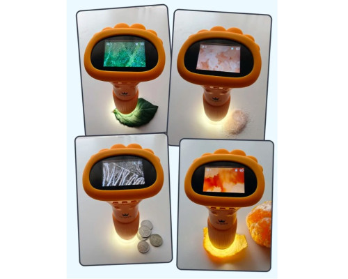 Мікроскоп дитячий портативний кишеньковий з 1000х зумом Macro IPS, 2,0-дюймовим екраном