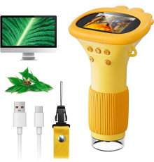 Мікроскоп дитячий портативний кишеньковий з 1000х зумом Macro IPS, 2,0-дюймовим екраном