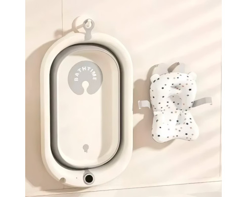 Складна дитяча ванночка з термодатчиком, матрасиком і зливом