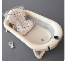 Складная детская ванночка с термодатчиком, матрасиком и сливом