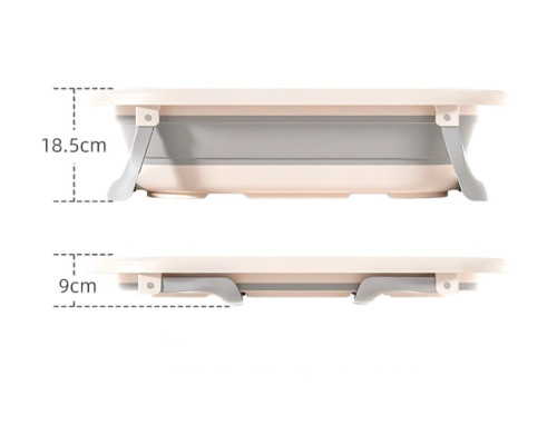Складна дитяча ванночка з термодатчиком, матрасиком і зливом