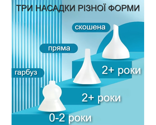 Аспіратор для носа підвищеної потужності , назальний електричний соплевідсмоктувач 001 KidPro
