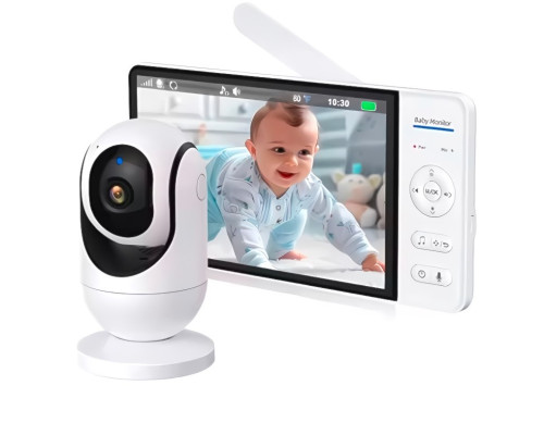 Відеоняня Baby Monitor BM70 з 7-дюймовим IPS-екраном, акумулятором на 5000 mAh та нічним баченням