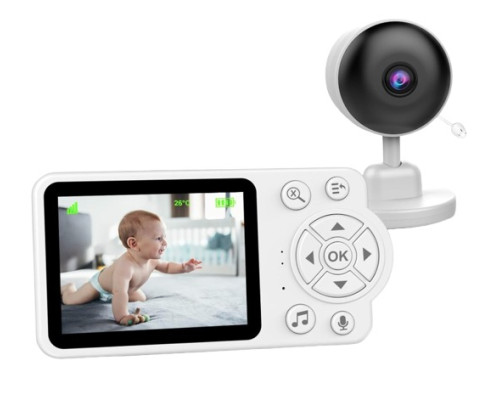 Видеоняня Baby Monitor с экраном 2,8 дюйма, ночным видением и двусторонней связью Видеоняня Baby Monitor с экраном 2,8 дюйма, ночным видением и двусторонней связью