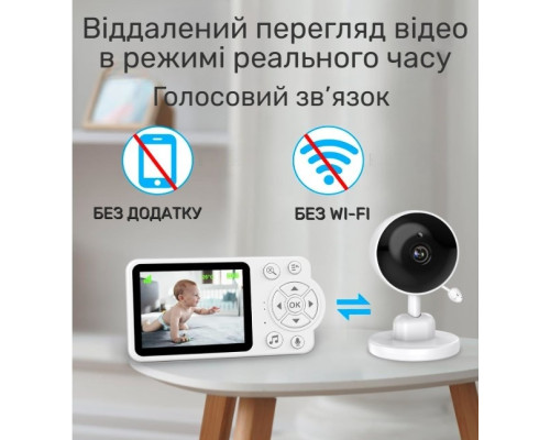 Видеоняня Baby Monitor с экраном 2,8 дюйма, ночным видением и двусторонней связью Видеоняня Baby Monitor с экраном 2,8 дюйма, ночным видением и двусторонней связью