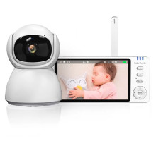 Видеоняня Baby Monitor ABM570 с 5-дюймовым IPS экраном и аккумулятором 3500 mAh и ночным видением