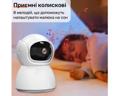 Видеоняня Baby Monitor ABM570 с 5-дюймовым IPS экраном и аккумулятором 3500 mAh и ночным видением Видеоняня Baby Monitor ABM570 с 5-дюймовым IPS экраном и аккумулятором 3500 mAh и ночным видением