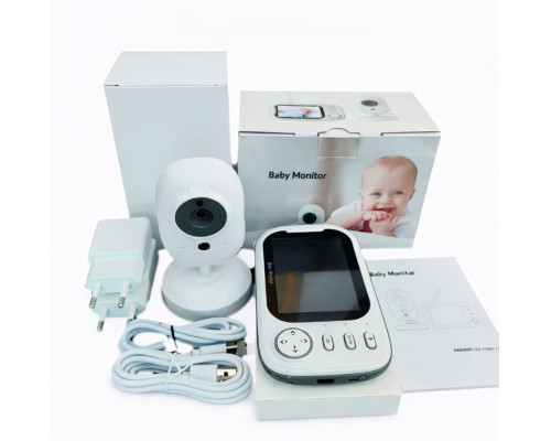 Видеоняня Baby Monitor АВМ603 3.5 Original JKR с датчиком звука, ночное видение, видеозапись