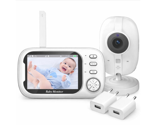 Відеоняня Baby Monitor АВМ603j 3.5 Original JKR з датчиком звуку, нічне бачення, відеозапис