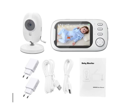 Видеоняня Baby Monitor АВМ603 3.5 Original JKR с датчиком звука, ночное видение, видеозапись