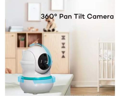 Відеоняня Baby Monitor 5" – двосторонній зв’язок, 360° огляд, режим VOX, автономна батарея 5000 мА·год