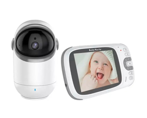 Відеоняня Baby Monitor VB802 з поворотною камерою, радіоняня з монітором та нічним баченням
