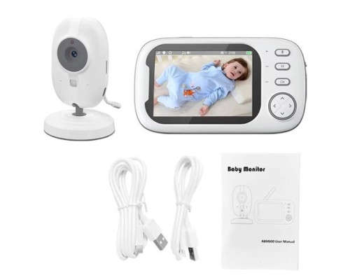 Видеоняня Baby Monitor ABM600j 3.5 с монитором, датчиком звука, ночное видение, видеозапись Видеоняня Baby Monitor ABM600j 3.5 с монитором, датчиком звука, ночное видение, видеозапись