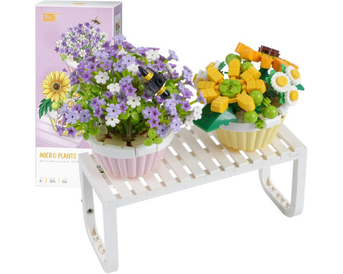 3D конструктор набор строительных блоков LOZ 1674 Букеты цветов в горшке 543 деталей пластиковый
