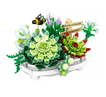 3D конструктор набор строительных блоков LOZ 1660 вечный цветок суккуленты в горшке 389 деталей пластиковый