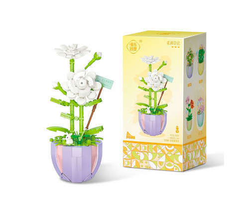 3D конструктор набор строительных блоков YZ 2088 цветочный конструктор Жасмин 305 деталей