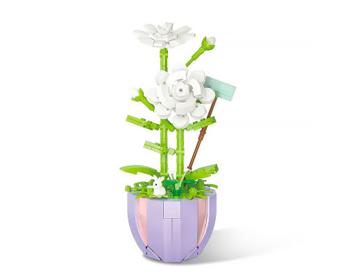 3D конструктор набор строительных блоков YZ 2088 цветочный конструктор Жасмин 305 деталей