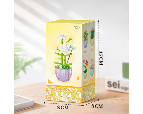 3D конструктор набор строительных блоков YZ 2088 цветочный конструктор Жасмин 305 деталей