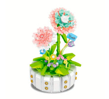 3D конструктор набор строительных блоков YZ 2143 цветочный конструктор Гвоздика 510 деталей