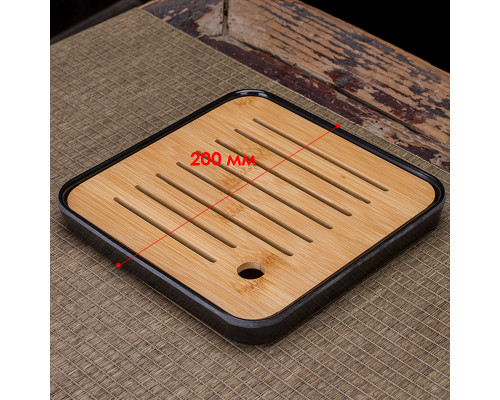 Дорожный набор для чайной церемонии керамический Black Matt