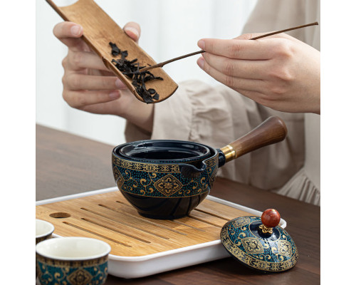 Дорожный набор для чайной церемонии керамический Blue