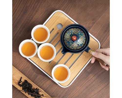 Дорожный набор для чайной церемонии керамический Blue