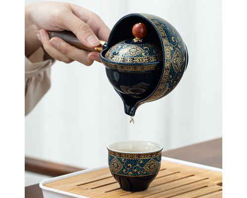 Дорожный набор для чайной церемонии керамический Blue