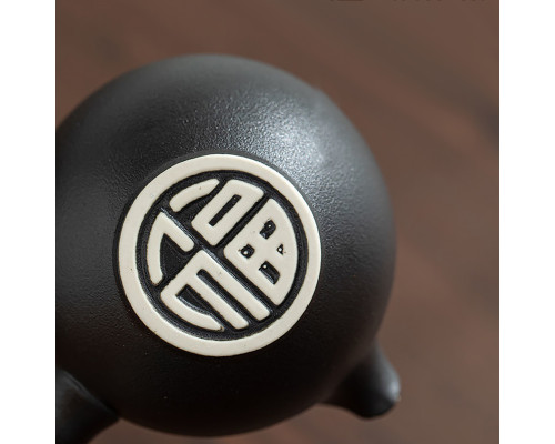 Дорожный набор для чайной церемонии керамический Black Sand