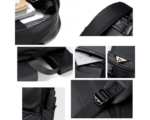 Рюкзак городской 2205 для ноутбука 15" водонепроницаемый 20-35 л Black