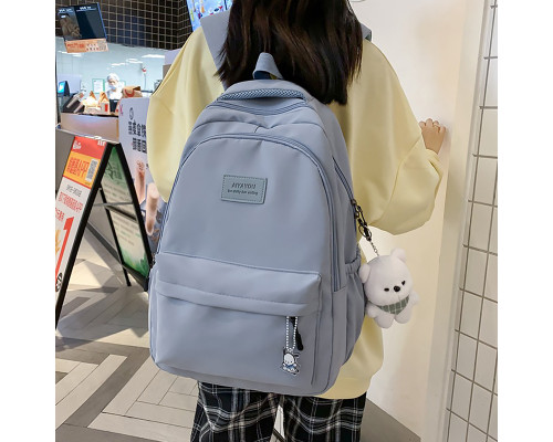 Рюкзак подростковый 633227 с брелком 20-35L Blue