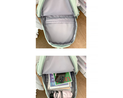 Рюкзак подростковый 633227 с брелком 20-35L Green