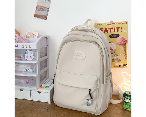 Рюкзак подростковый 633227 с брелком 20-35L Ivory