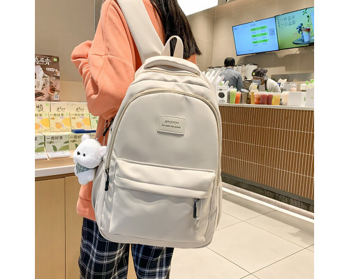 Рюкзак подростковый 633227 с брелком 20-35L Ivory