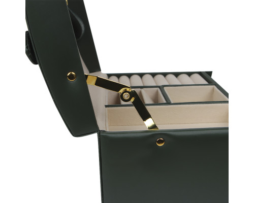 Шкатулка Casegrace SP-01111 для украшений и ювелирных изделий трехуровневая с зеркалом Green