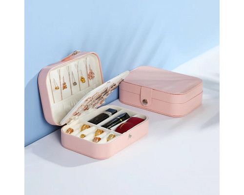 Шкатулка Casegrace SP-01161 для украшений и ювелирных изделий портативная 16*11*5 см Pink