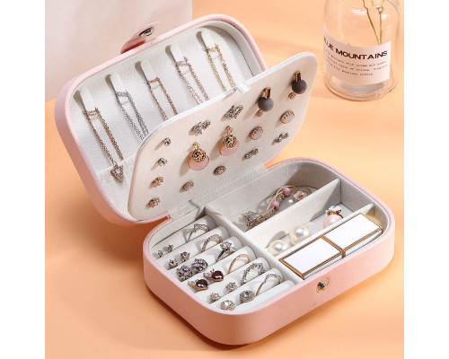 Шкатулка Casegrace SP-01161 для украшений и ювелирных изделий портативная 16*11*5 см Pink