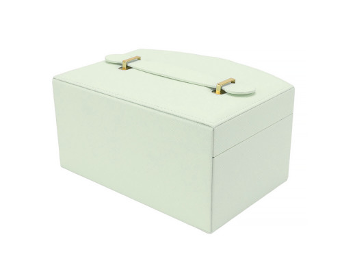 Шкатулка Casegrace SP-01245 для украшений и ювелирных изделий двохуровневая с зеркалом и ручкой 20*15*10 см Tiffany