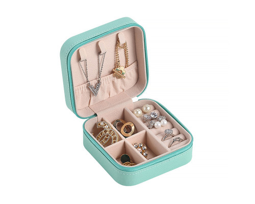 Шкатулка Casegrace SP-01212 для украшений и ювелирных изделий портативная 10*10*5 см Turquoise