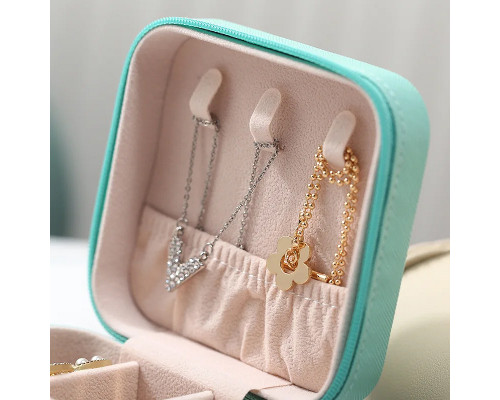 Шкатулка Casegrace SP-01212 для украшений и ювелирных изделий портативная 10*10*5 см Turquoise