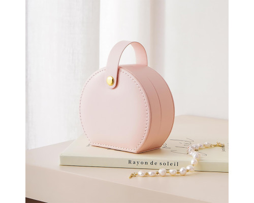 Органайзер сумочка Casegrace SP-01278 для украшений и ювелирных изделий с ручкой 10*9*4,5 см Pink