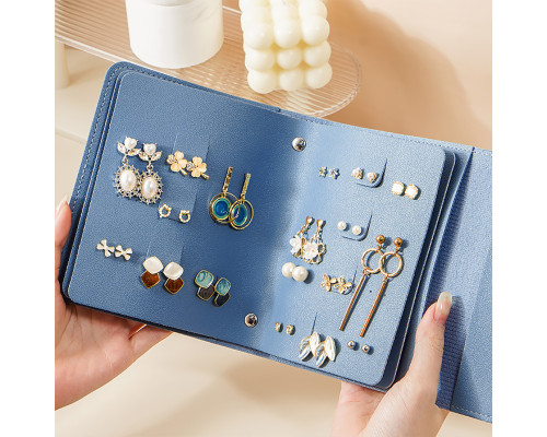 Органайзер книжка Casegrace SP-01260 для украшений и ювелирных изделий 16*14*4,5 см Blue