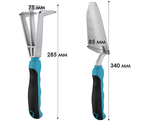 Набор садовый 3 предметов CG-YLT-7803 для дома 2 лопатки 1 грабли