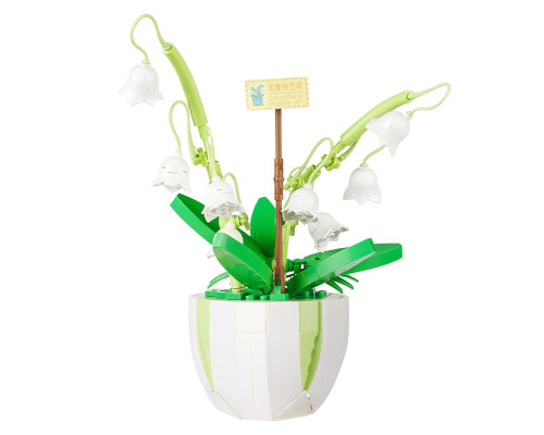 3D конструктор набор строительных блоков YZ 2083 цветочный конструктор Ландыш 330 деталей