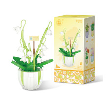 3D конструктор набор строительных блоков YZ 2083 цветочный конструктор Ландыш 330 деталей