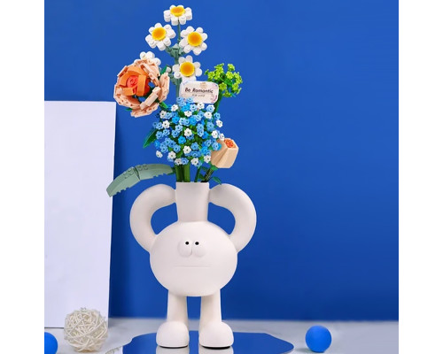 3D конструктор набор строительных блоков LOZ 1671 ромашка роза лист гортензии 680 деталей пластиковый