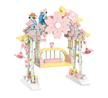 3D конструктор набор строительных блоков LOZ 1126 цветочные качели 626 деталей пластиковый