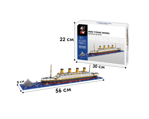 3D конструктор набор строительных блоков YZ 66503 Титаник 1860 деталей