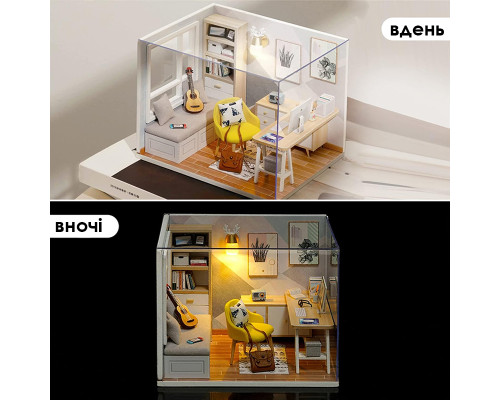 Кукольный дом конструктор DIY Cute Room QT-007-B Sunshine Study Room